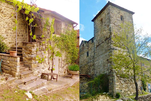 Torre antiga com chalé – Arezzo, Toscana